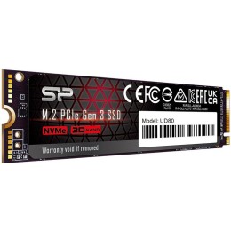 Твердотельный диск 250GB Silicon Power UD80, M.2 2280, PCI-E 3x4, [R/W - 3400/3000 MB/s]
